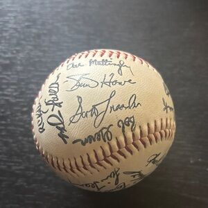 Autographed 80’s Baseball with  Yankee team Signatures